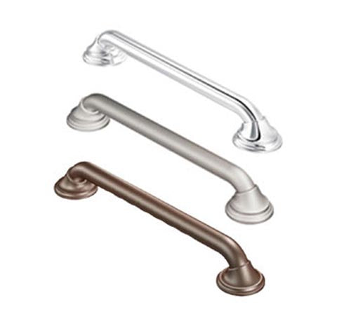 Moen Ultima Grab Bar  24  Brushed Nickel  W/curl Grip