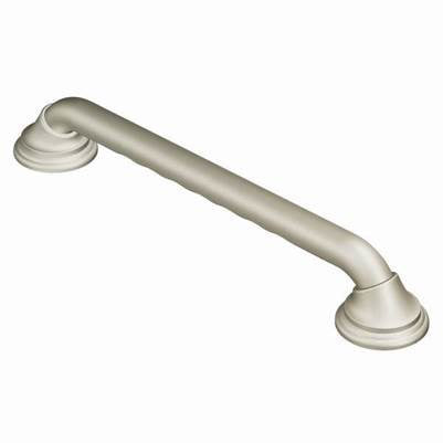 Moen Ultima Grab Bar  18  Brushed Nickel  W/curl Grip