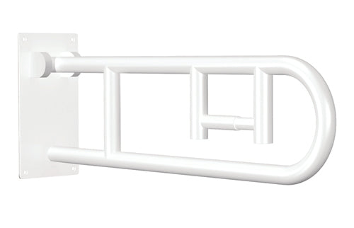 Flip-up Grab Bar  White Powder Coat  W/ Integrated Tph