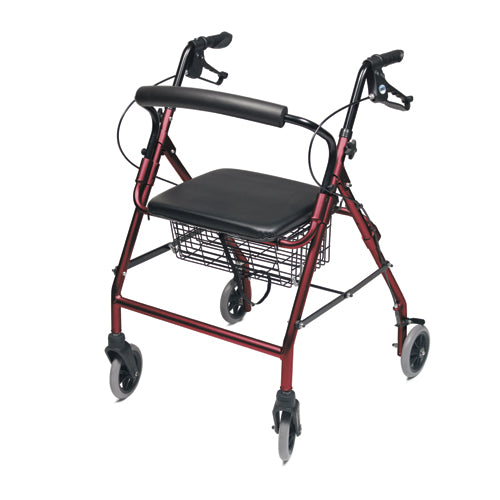 Walkabout Wide 4-whl Rollator Burgundy - All Care Store