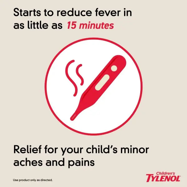 Children's Pain Relief Children's Tylenol 160 mg / 5 mL Strength Acetaminophen Oral Suspension 4 oz.,Packaging Type- Each