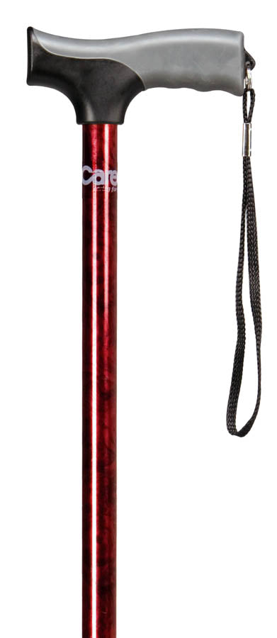 Carex Soft Grip Derby Cane - Designer Red