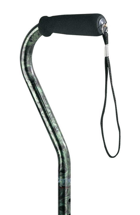 Carex Designer Offset Cane - Green