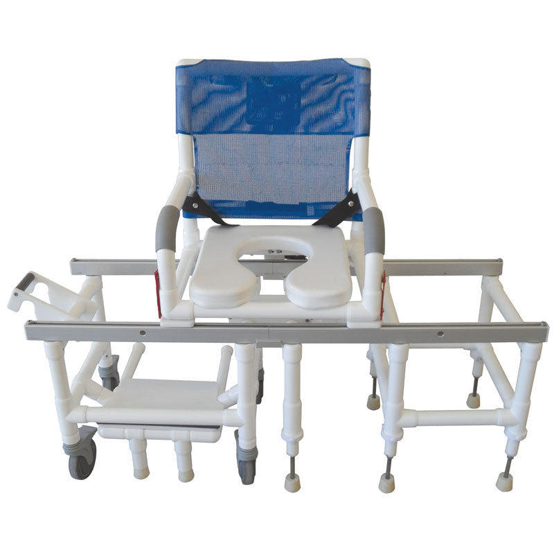 Dual Commode Shower/transf Pvc Chair Deluxew/onestep Lock