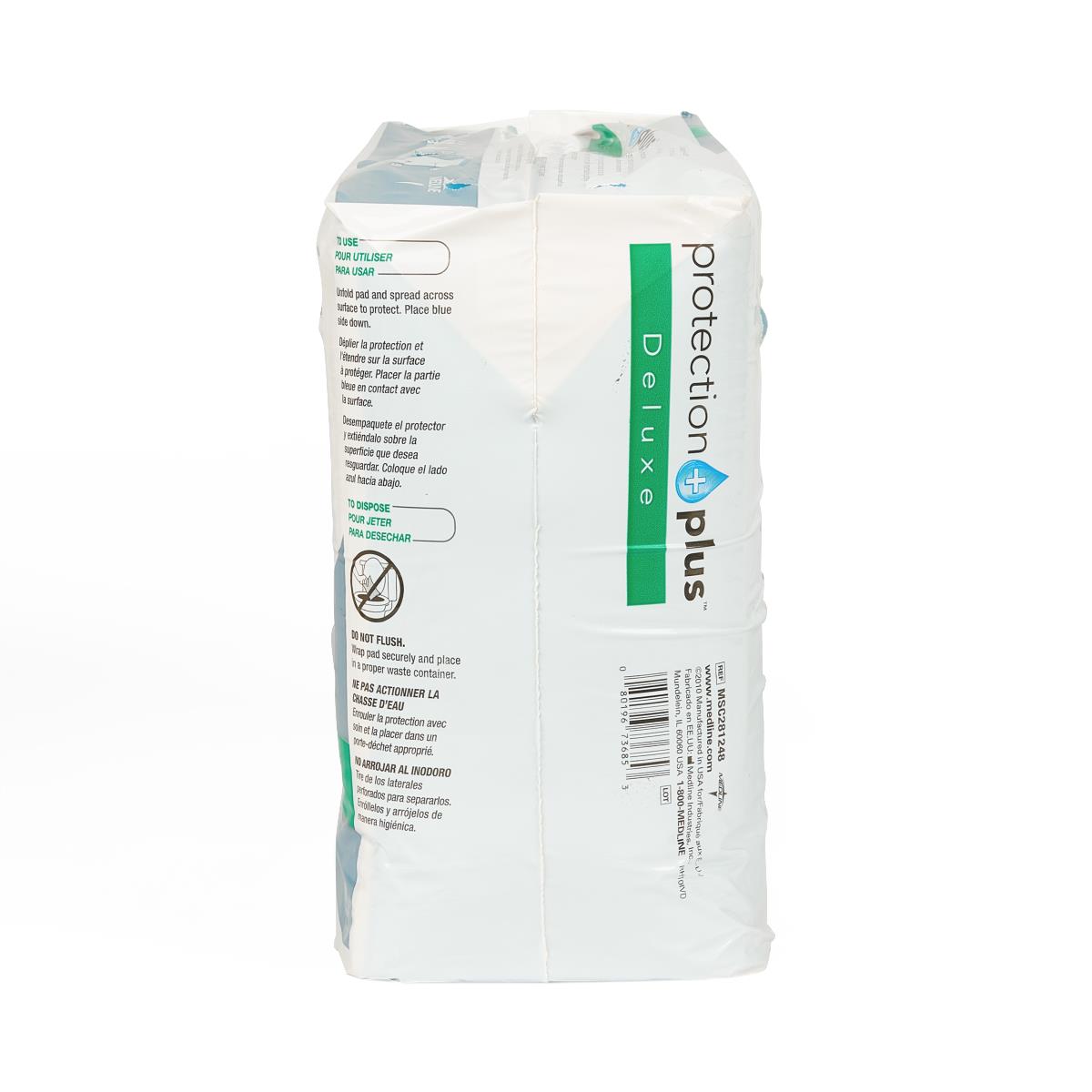 Disposable Underpad Protection Plus 17 X 24 Inch Fluff Light Absorbency,Packaging Type- Each