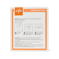 Foam Dressing Optifoam Basic 3 X 3 Inch Without Border Without Film Backing Nonadhesive Fenestrated Square Sterile, Packaging Type- Case