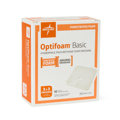 Foam Dressing Optifoam Basic 3 X 3 Inch Without Border Without Film Backing Nonadhesive Fenestrated Square Sterile, Packaging Type- Case