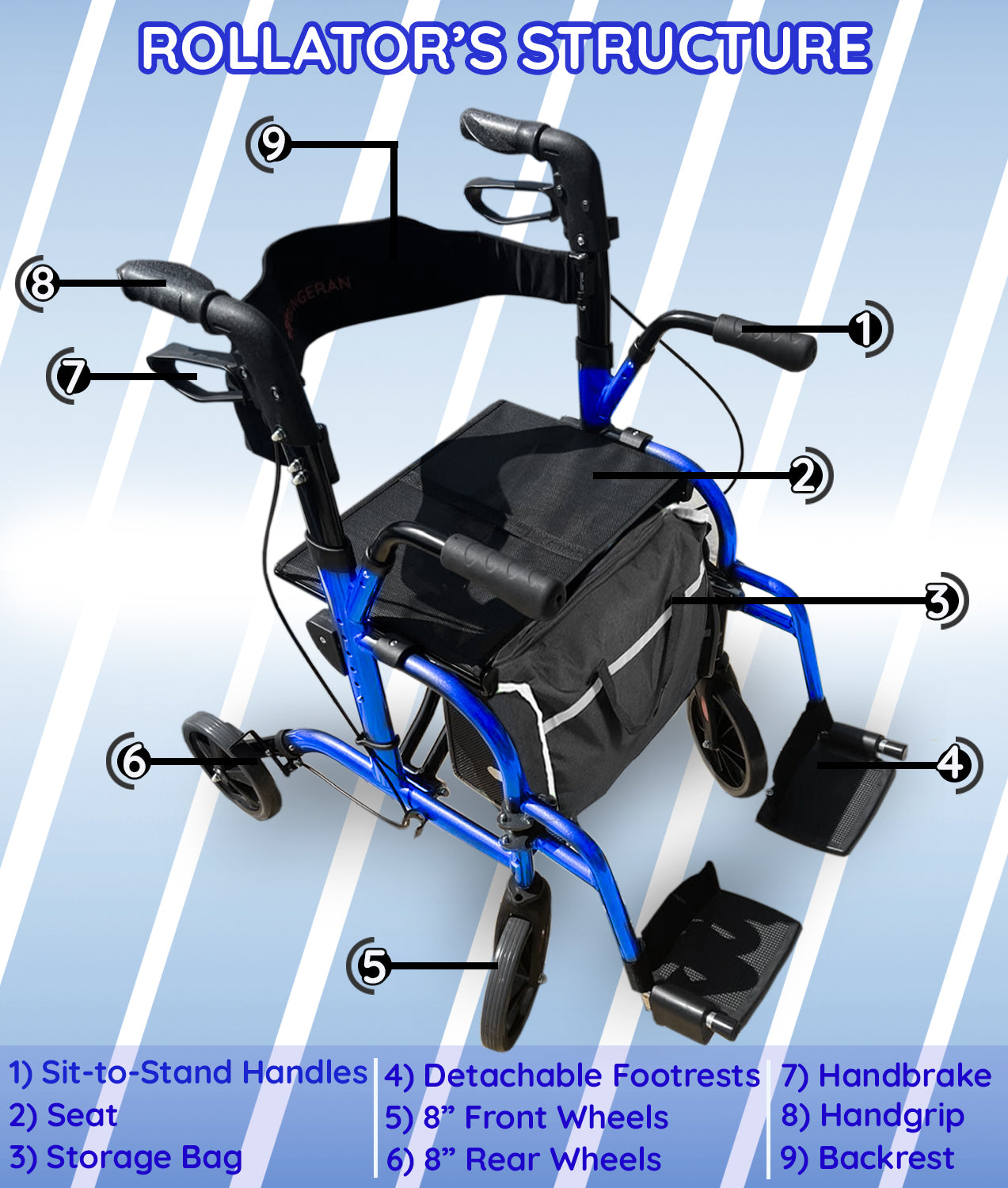 DayWalker 2 in 1 Rollator Walker
