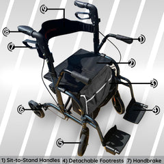 daywalker 2 in 1 rollator walker