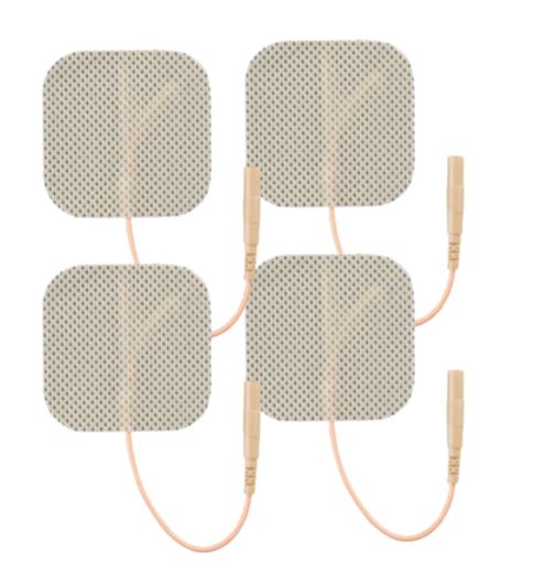 Economy Self-Adhesive Electrodes, 2" x 2" Tan Cloth in Poly Bag