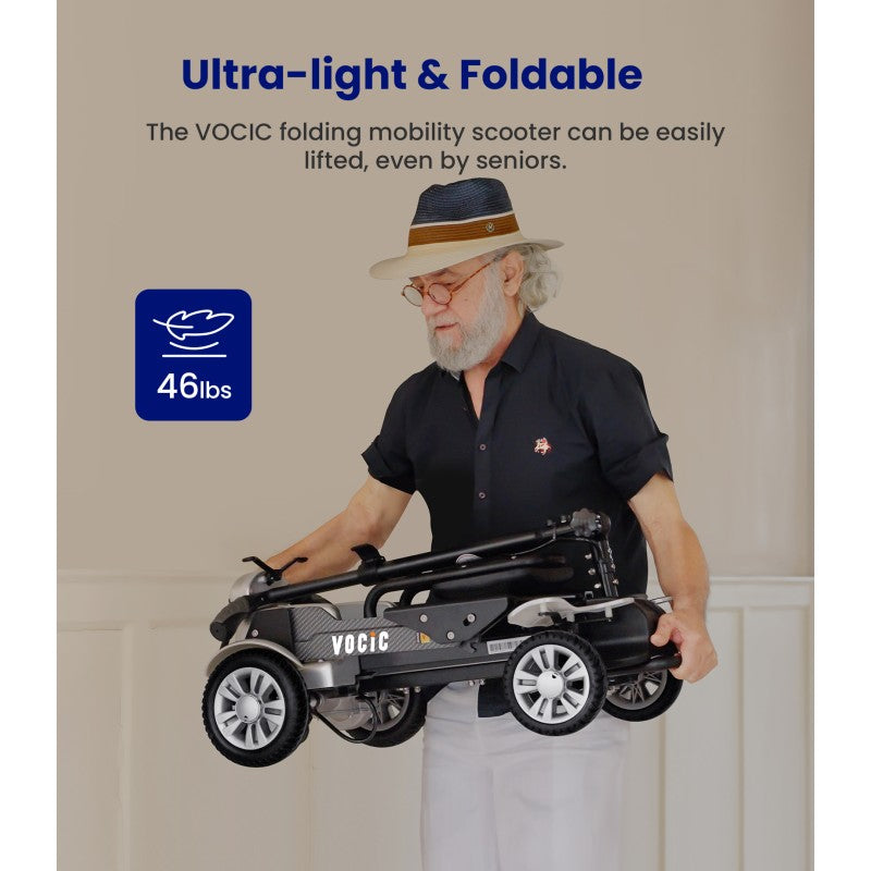 D71 Ultra-lightweight Mobility Scooter 12AH - Battery, Easy Travel for Seniors