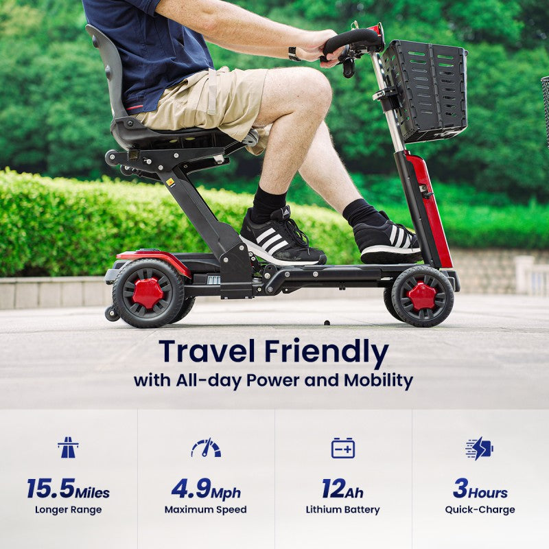 D91 Fold&Go Revolutionary Mobility Scooter - Lightweight, Foldable Mobility Aid