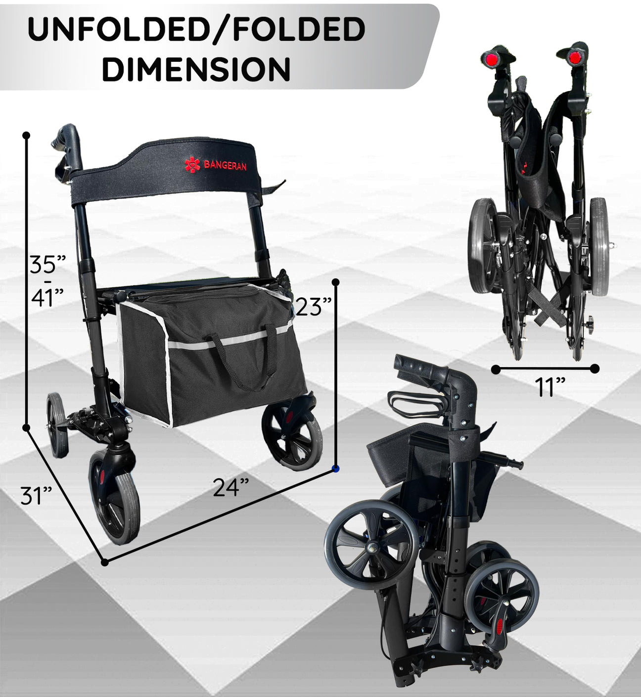 EasyCarryMate Mobility Rollator Walker