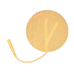 Self-Adhesive Electrodes, 3" Round Tan Cloth, Foil Pouch