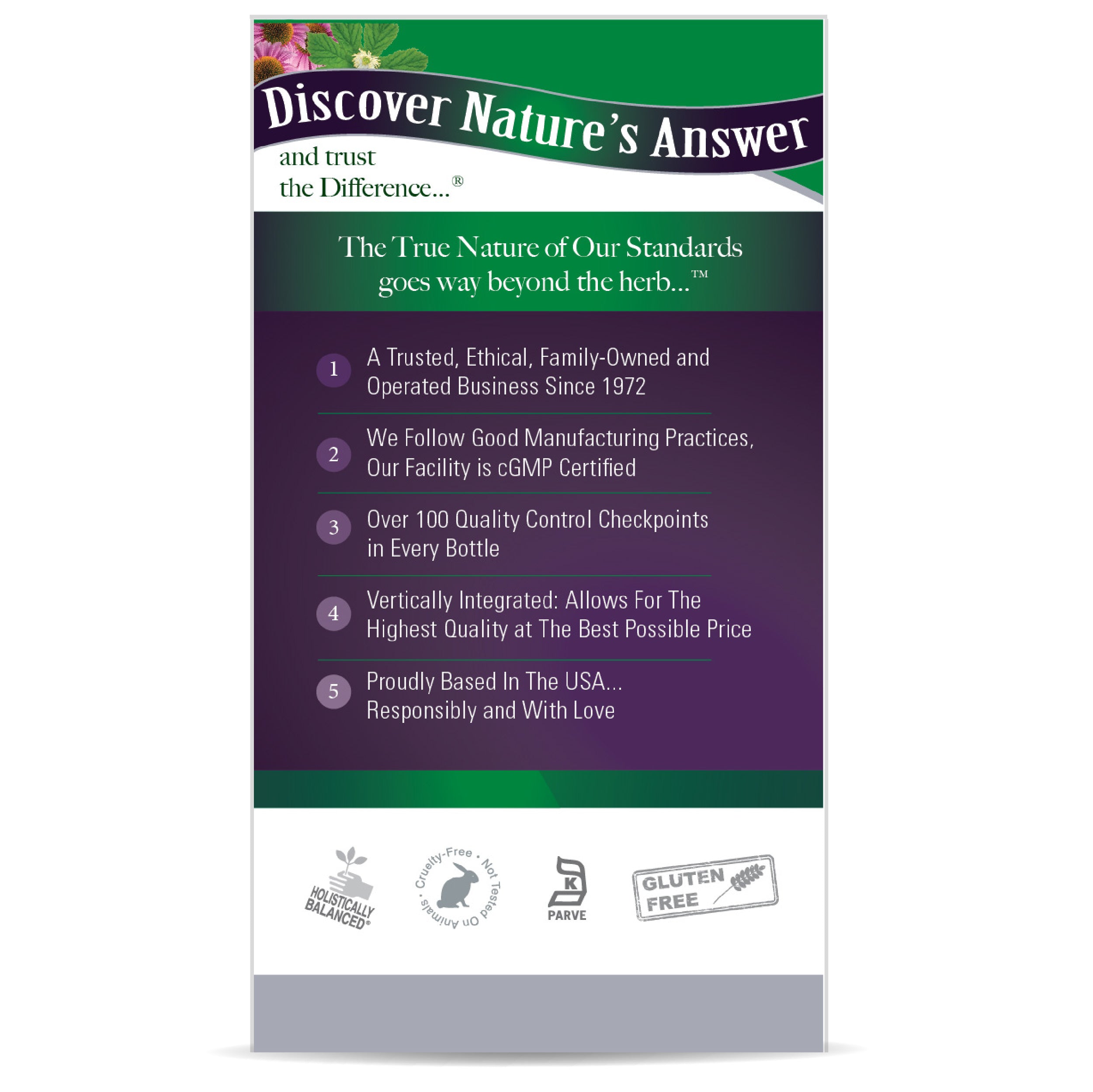 Nature's Answer - Echinacea And Goldenseal Root - 60 Vegetarian Capsules