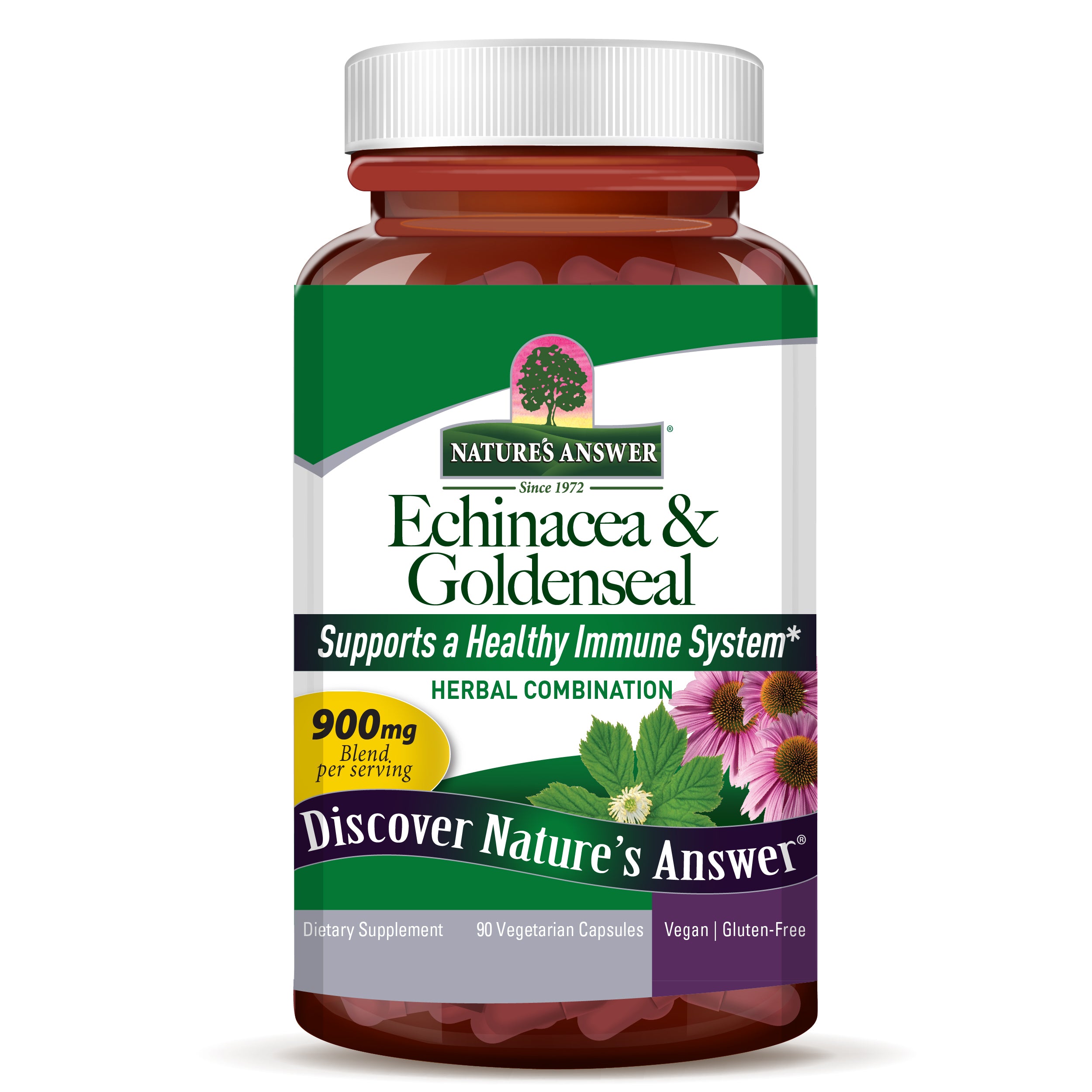 Nature's Answer - Echinacea With Goldenseal - 90 Vcaps