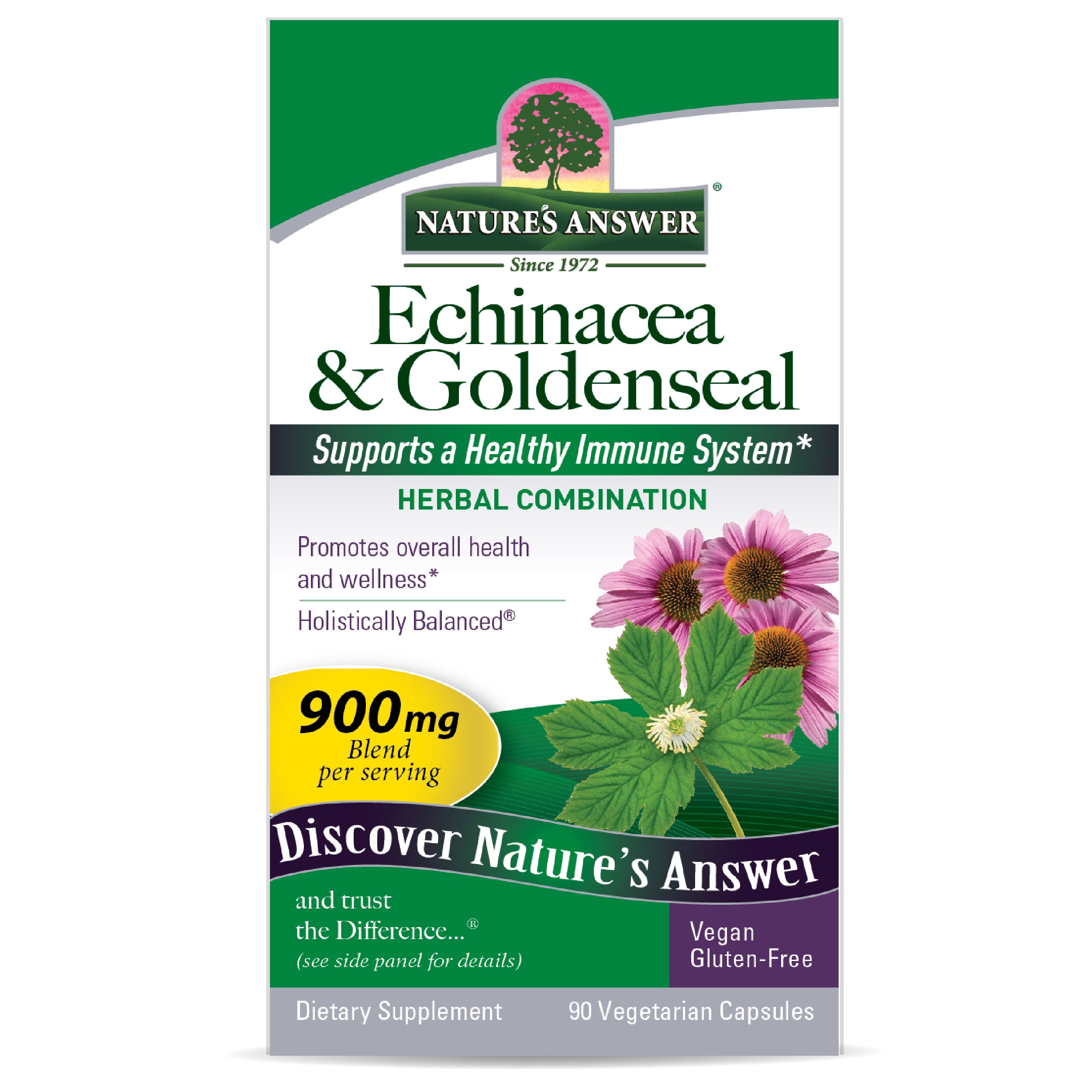 Nature's Answer - Echinacea With Goldenseal - 90 Vcaps