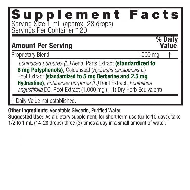 Nature's Answer - Echinacea And Goldenseal - 4 Fl Oz