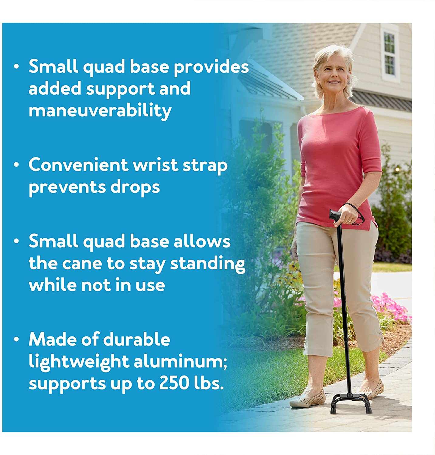 Carex Small Base Quad Cane