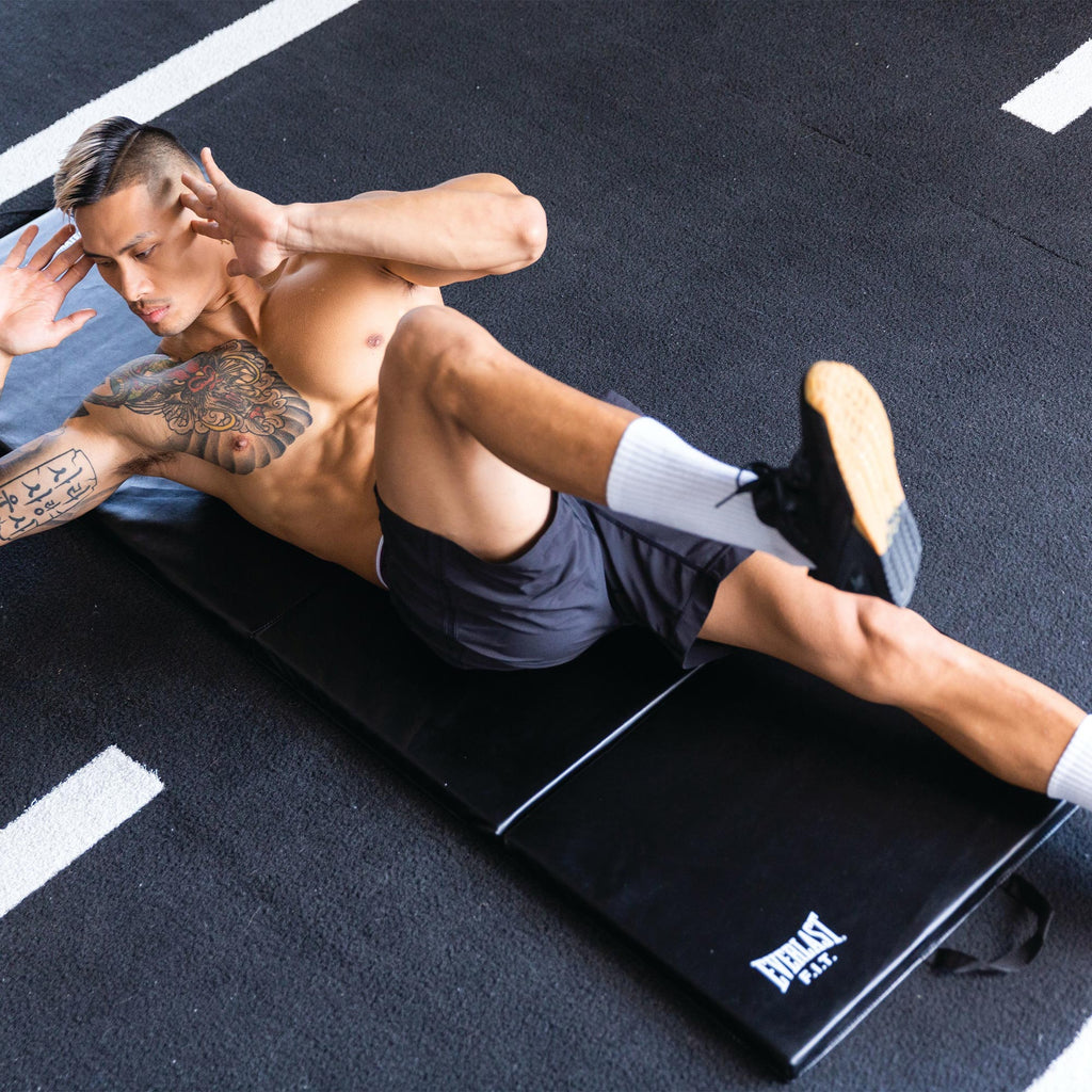 Exercise Mat W/handles Center Folding 2 ftx6ft 'x1-5