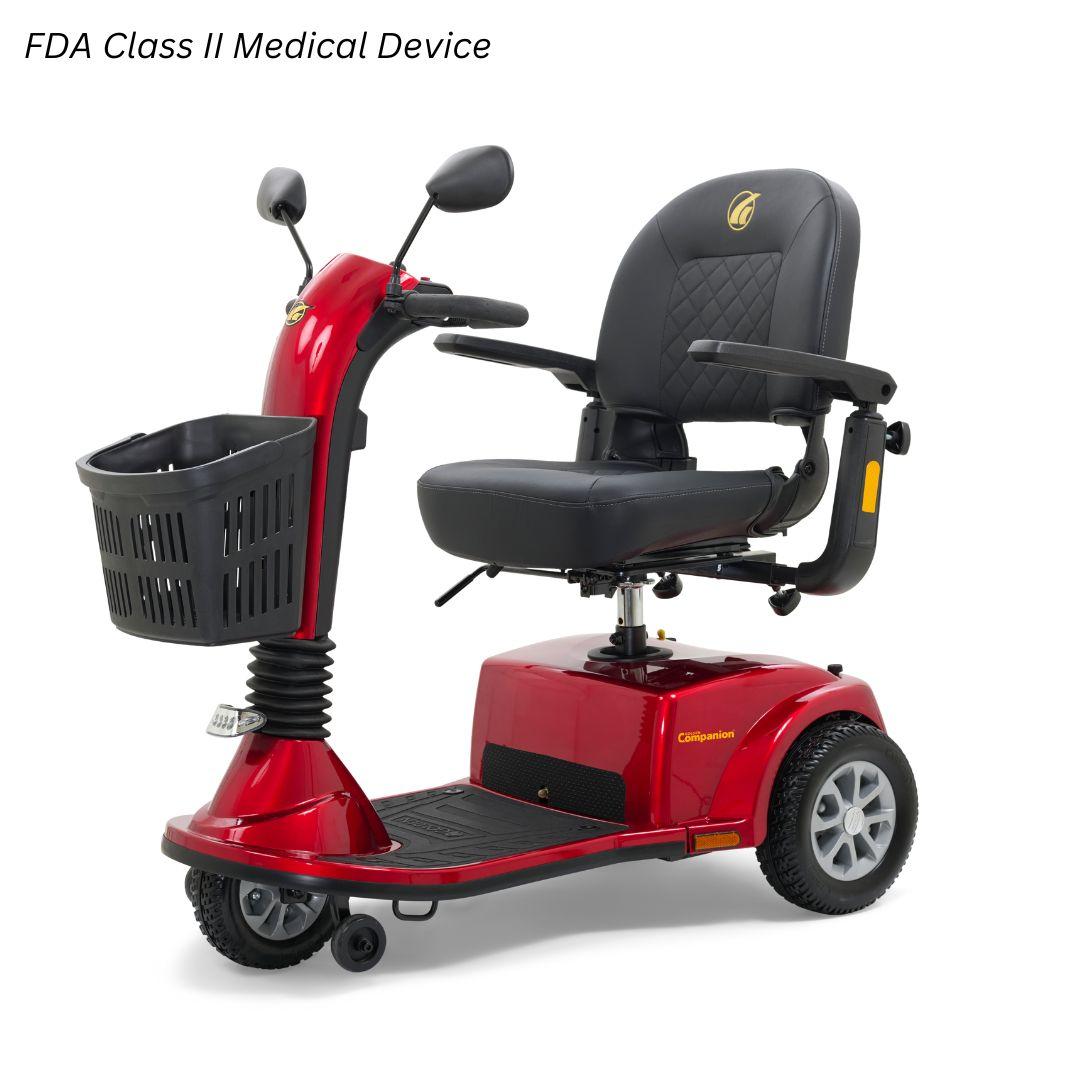 Companiontm 3-wheel Electric Scooter Arctic Mid-size, Blue and Red
