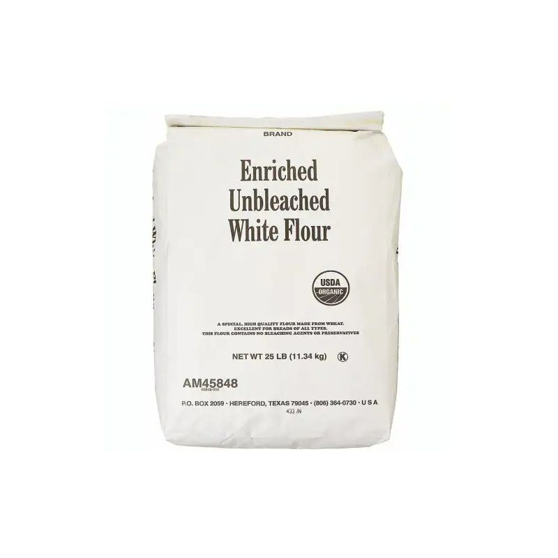 Arrowhead Mills Organic Enriched Unbleached White Flour - Single Bulk Item - 25lb