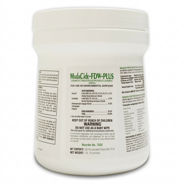 Madacide Fdw Plus Disinfectant Wipes Tub/160