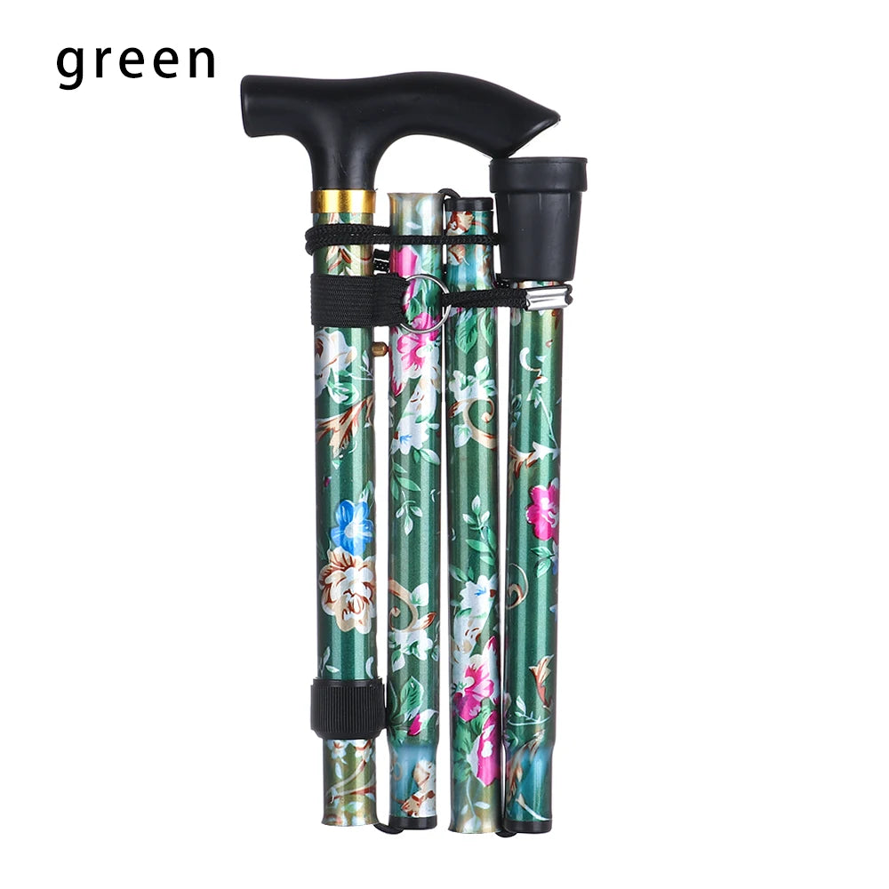 Hot New Telescopic Walking Sticks Collapsible Cane Green