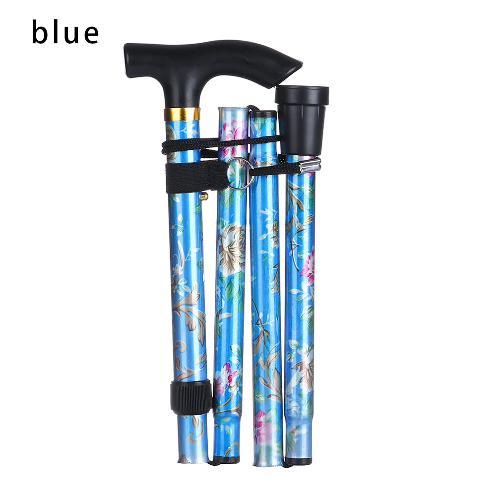 Hot New Telescopic Walking Sticks Collapsible Cane Blue