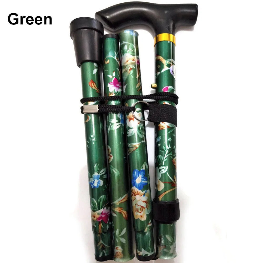 Hot New Telescopic Walking Sticks Collapsible Cane Green