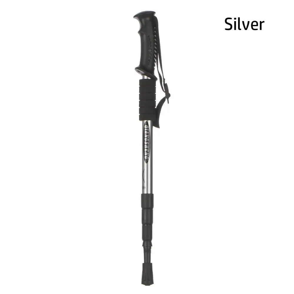 Hot New Telescopic Walking Sticks Collapsible Cane Silver