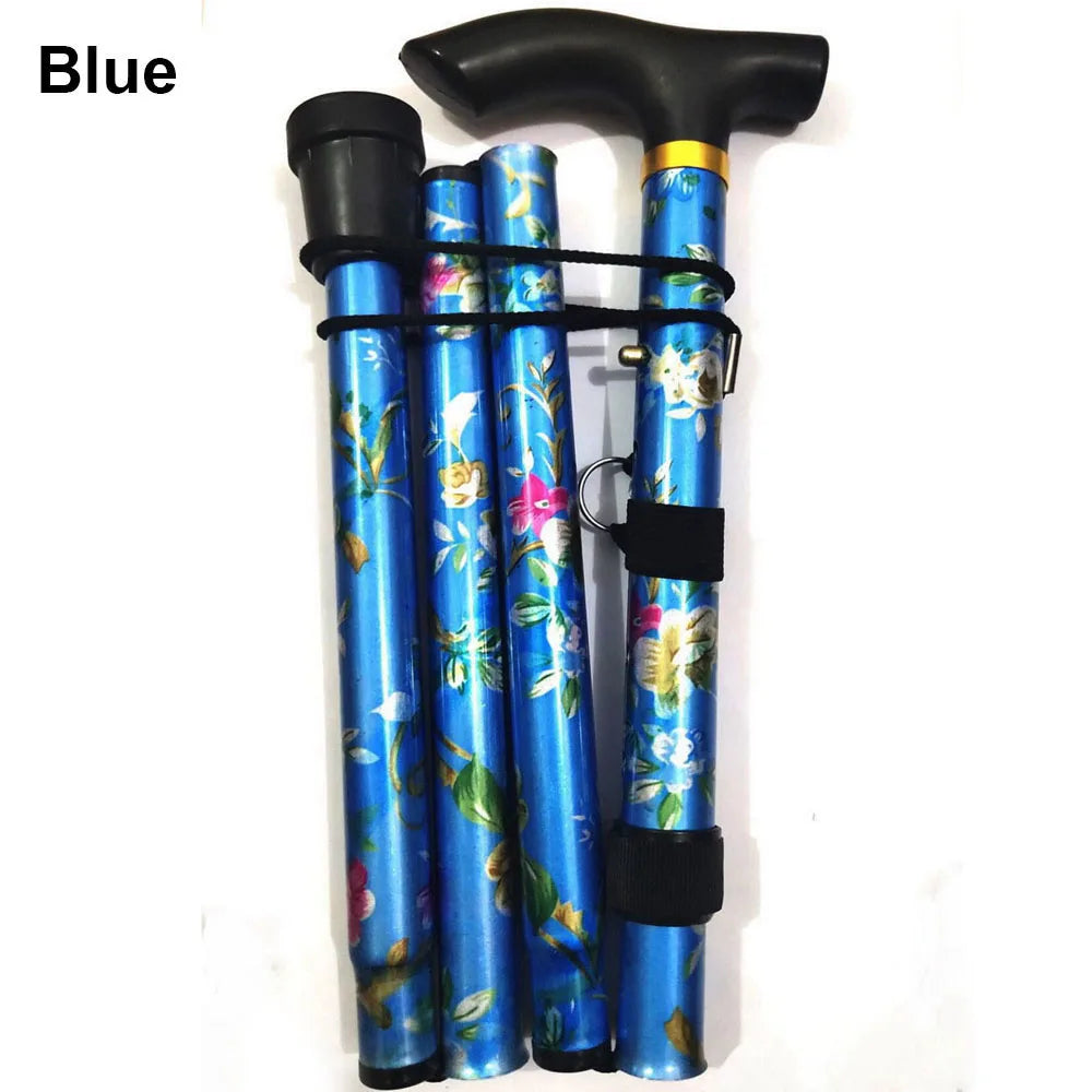 Hot New Telescopic Walking Sticks Collapsible Cane Blue