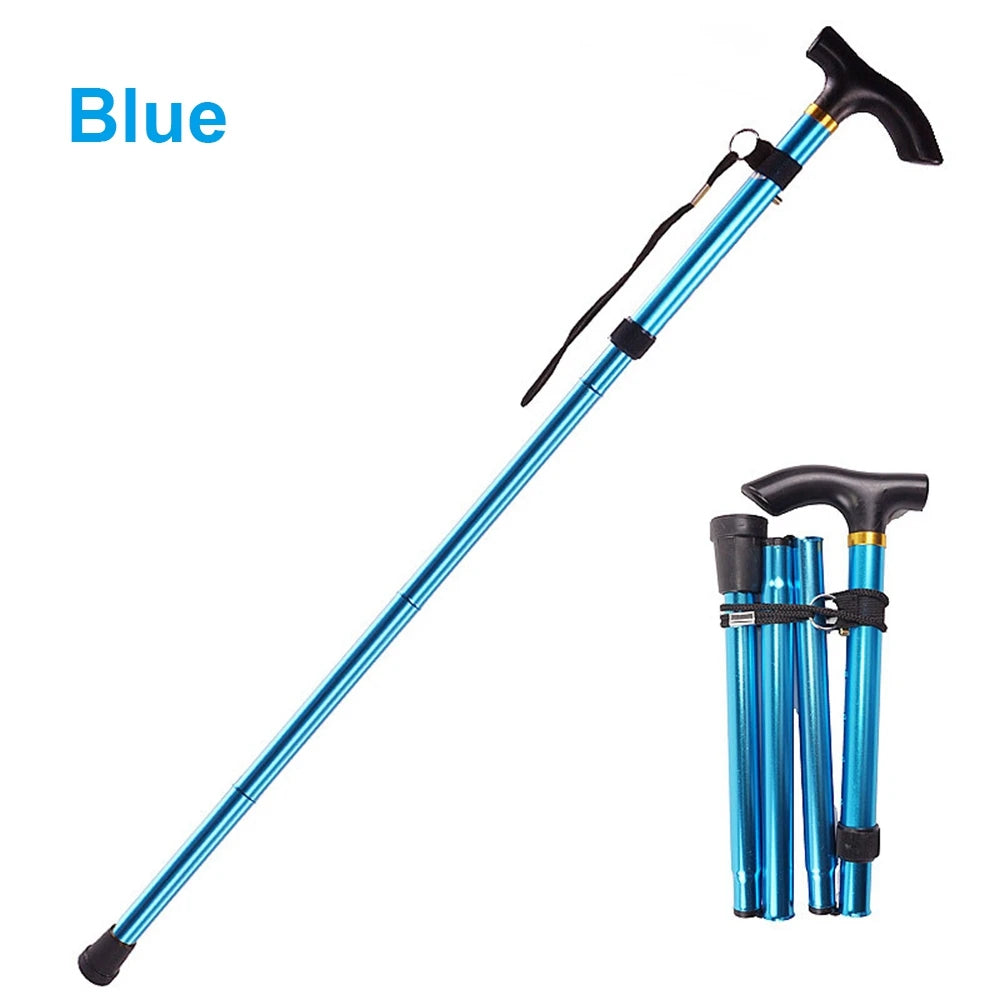 Hot New Telescopic Walking Sticks Collapsible Cane Blue