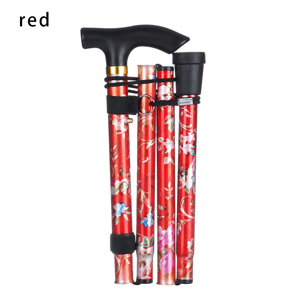 Hot New Telescopic Walking Sticks Collapsible Cane Red