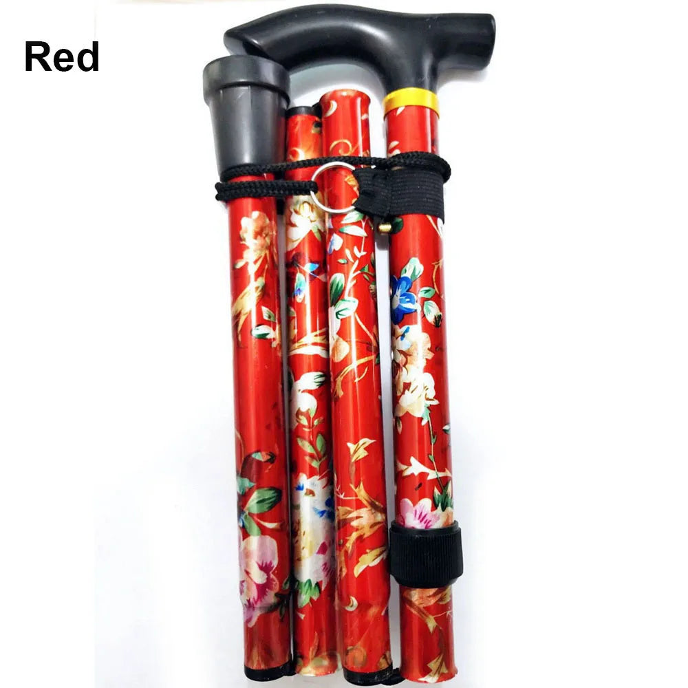 Hot New Telescopic Walking Sticks Collapsible Cane Red