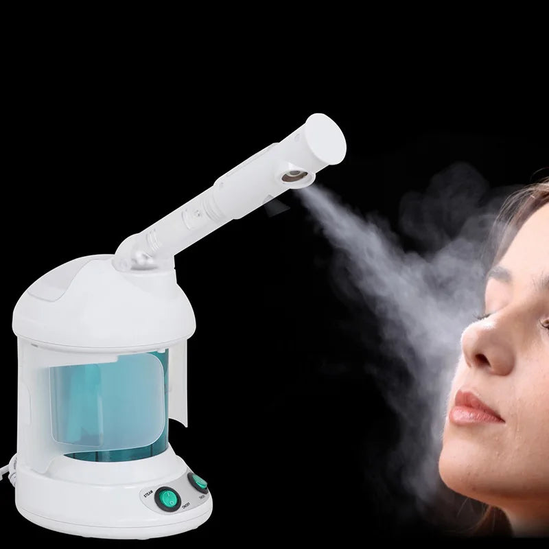 2 in 1 Hair Facial Steamer Air Humidifier Hot Mist Moisturizing For Facial Sauna Hydration Skin Care Home Salon Face Atomizer