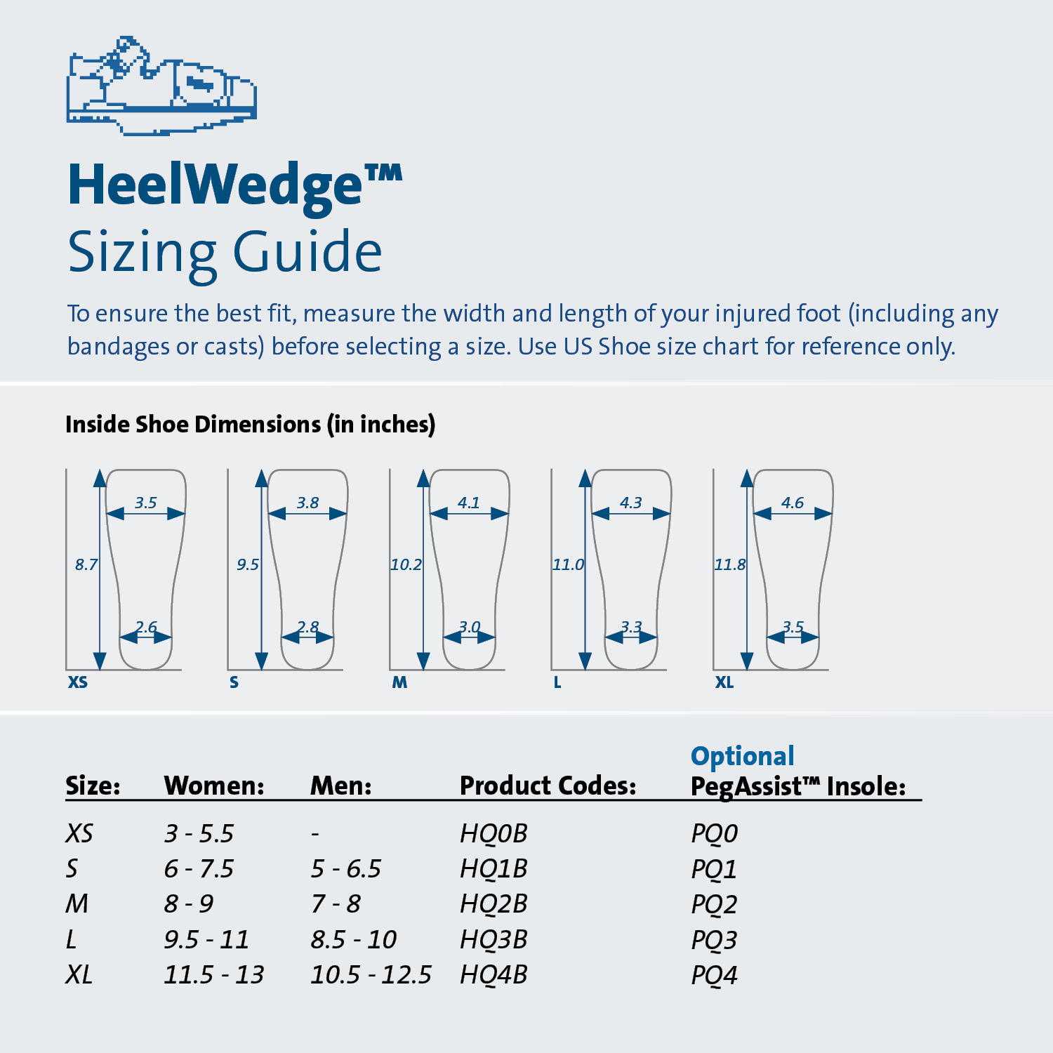 Post-Op Shoe HeelWedge Large Unisex Black,Packaging Type- Each