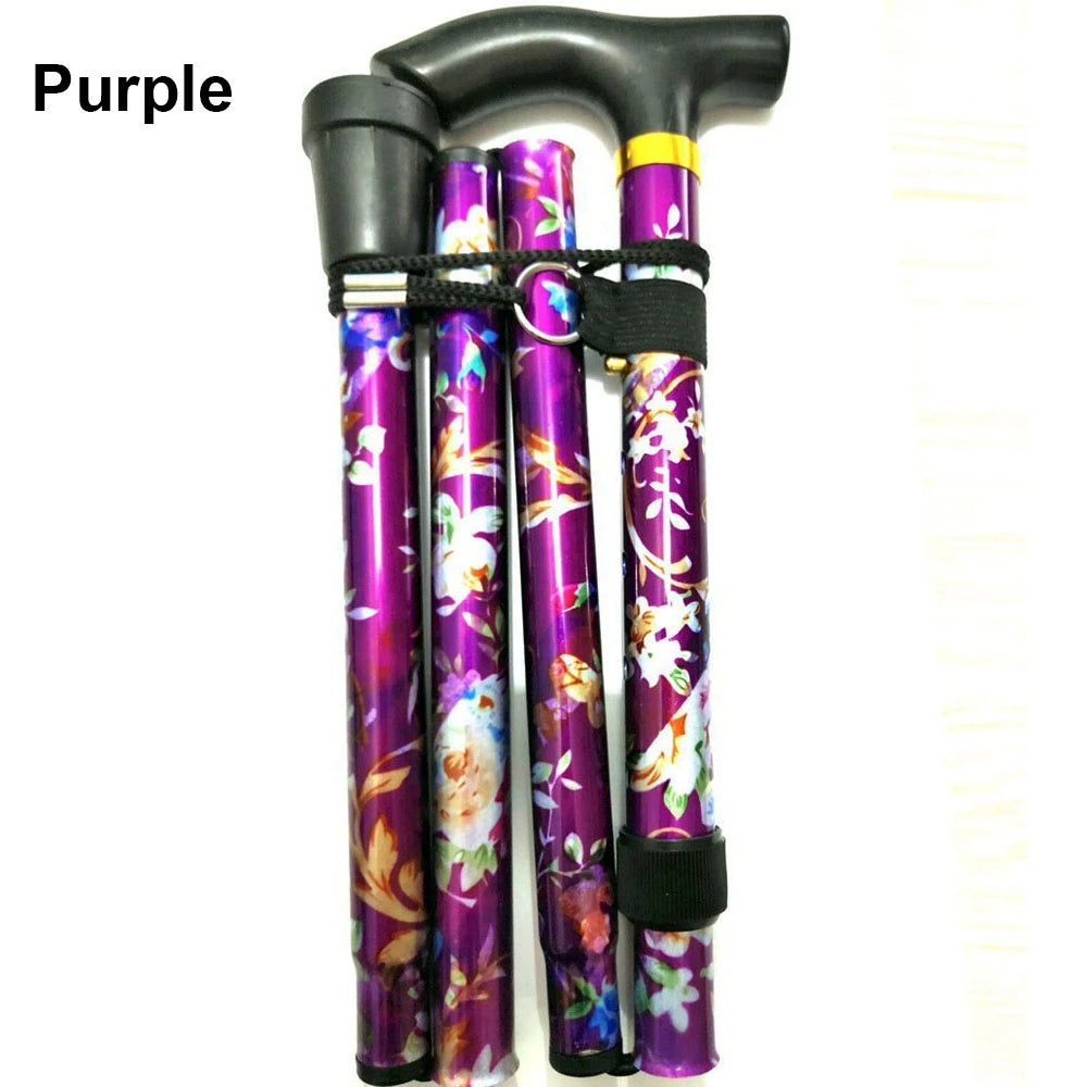 Hot New Telescopic Walking Sticks Collapsible Cane Purple