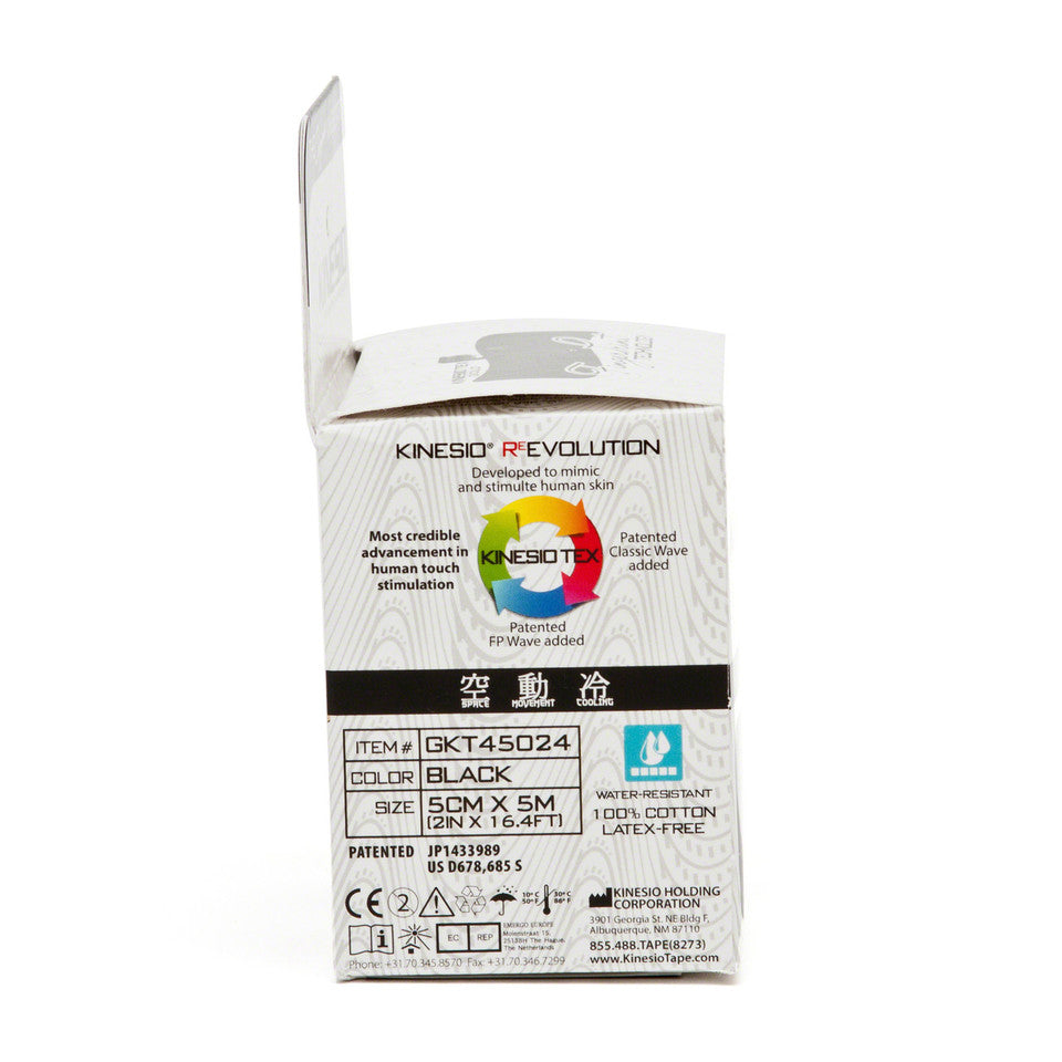 Kinesiology Tape Kinesio Tex Gold Black 2 Inch X 5-1/2 Yard Cotton NonSterile, Packaging Type- Each