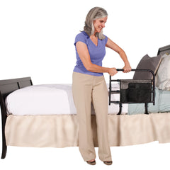 Wonder EZ Adjust Bed Rail, Brown - 18x20-30x20 (LWH) | Adjustable Safety Bed Rail for Enhanced Stability & Security | Ideal for Seniors & Kids
