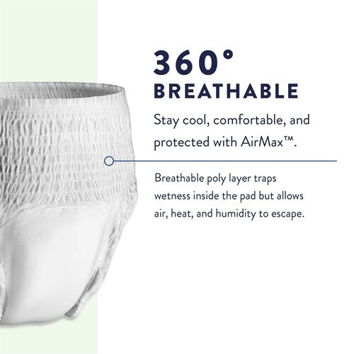 Unisex Adult Absorbent Underwear Prevail Per-Fit Extra Pull On with Tear Away Seams 2X-Large Disposable Heavy Absorbency, Packaging Type- Case