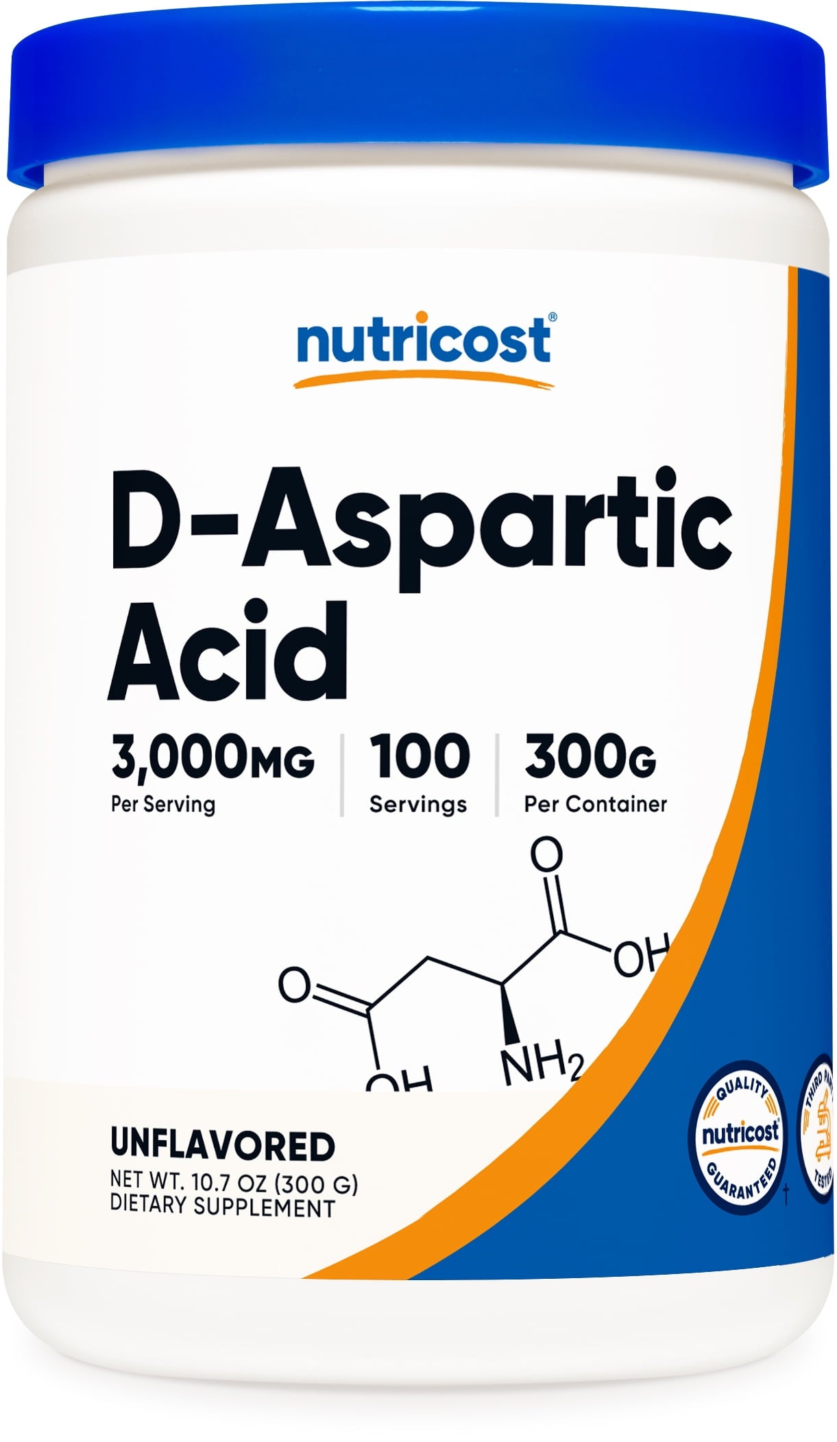 D-Aspartic Acid (DAA) Powder 300 Grams - Health Supplement