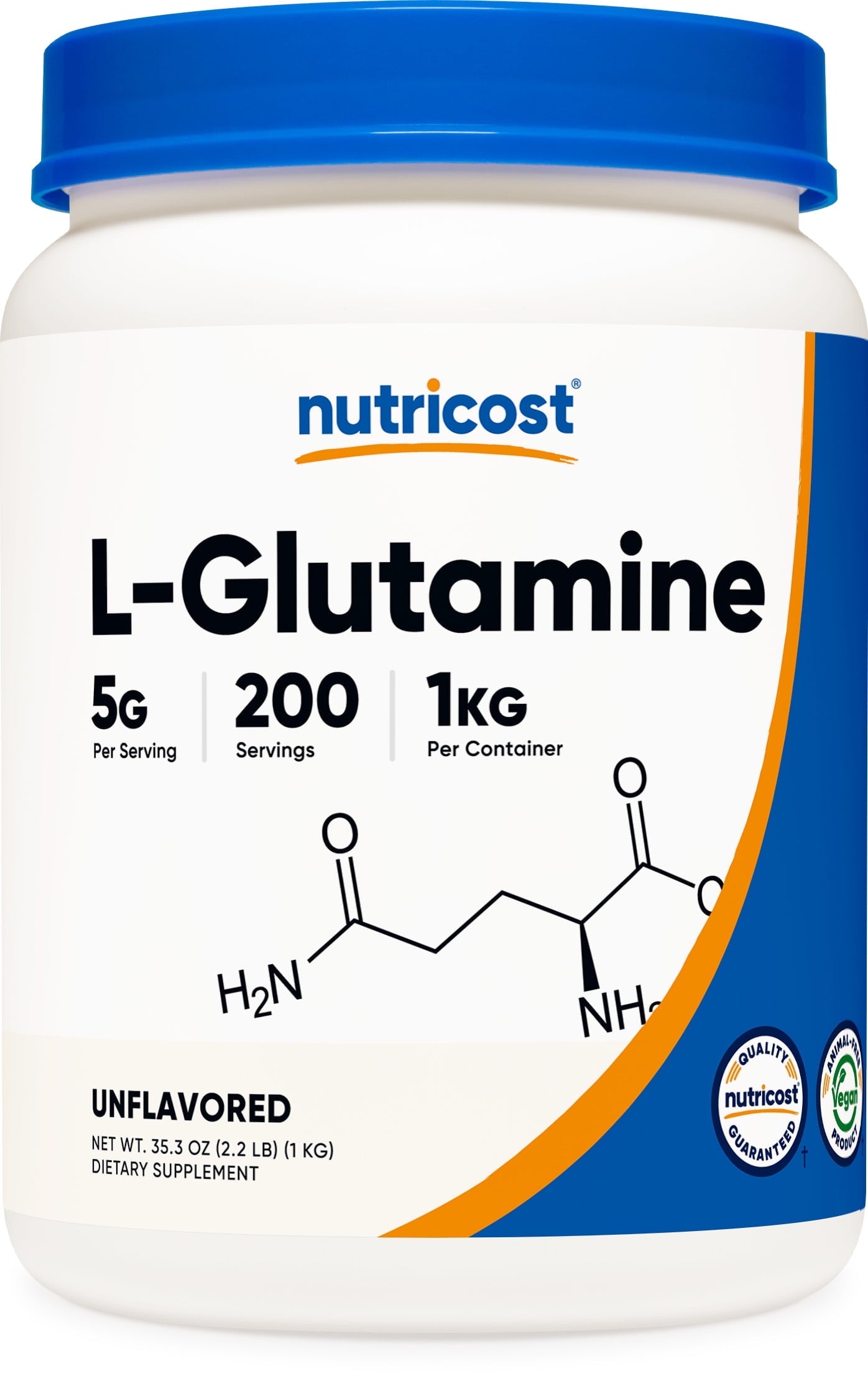 Pure L-Glutamine Powder 1 KG, 5G per Serving - Health Supplement