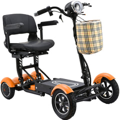 dragon mobile ex lightweight foldable 4 wheels mobility scooter with double seat