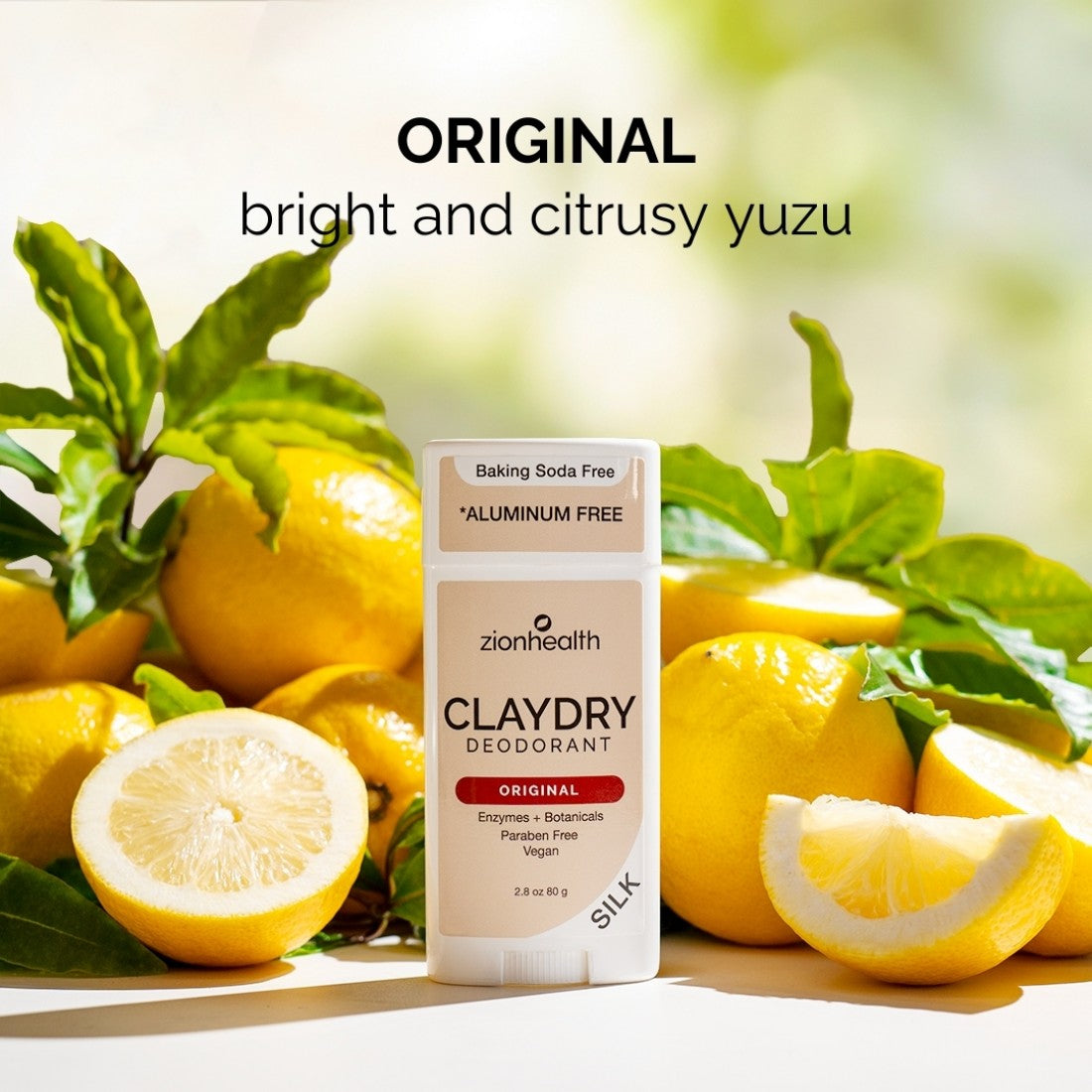 Zion Health Claydry Silk Deodorant - Original - 2.5 Oz
