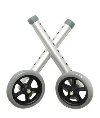 ProBasics 5" Fixed Walker Wheels with Glide Caps (Pair)