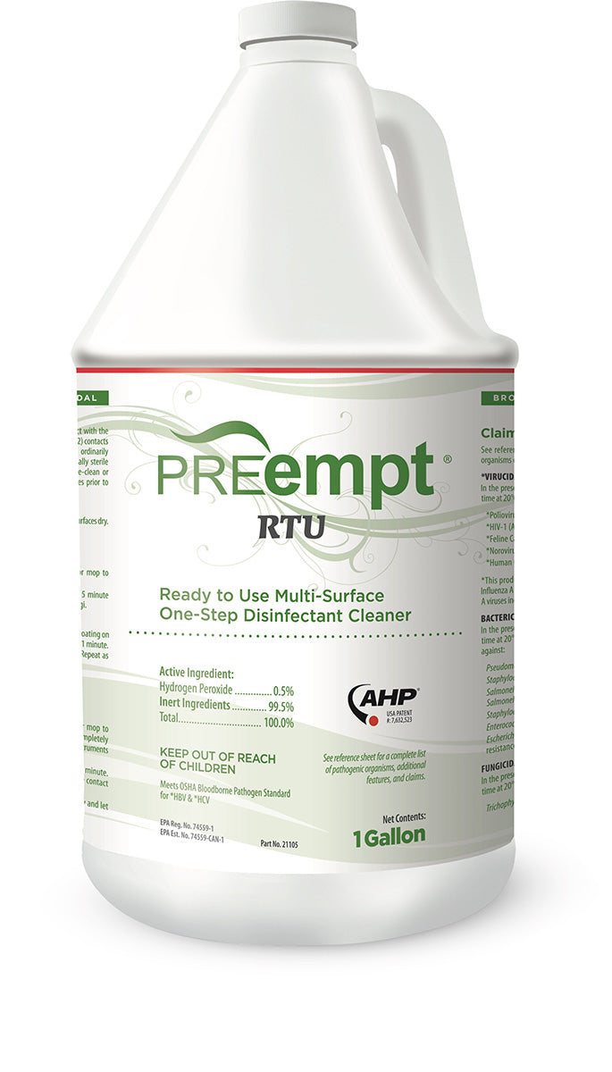 PREempt RTU Surface Disinfectant Cleaner Peroxide Based Manual Pour Liquid 32 oz. Bottle Scented NonSterile,Packaging Type- Each
