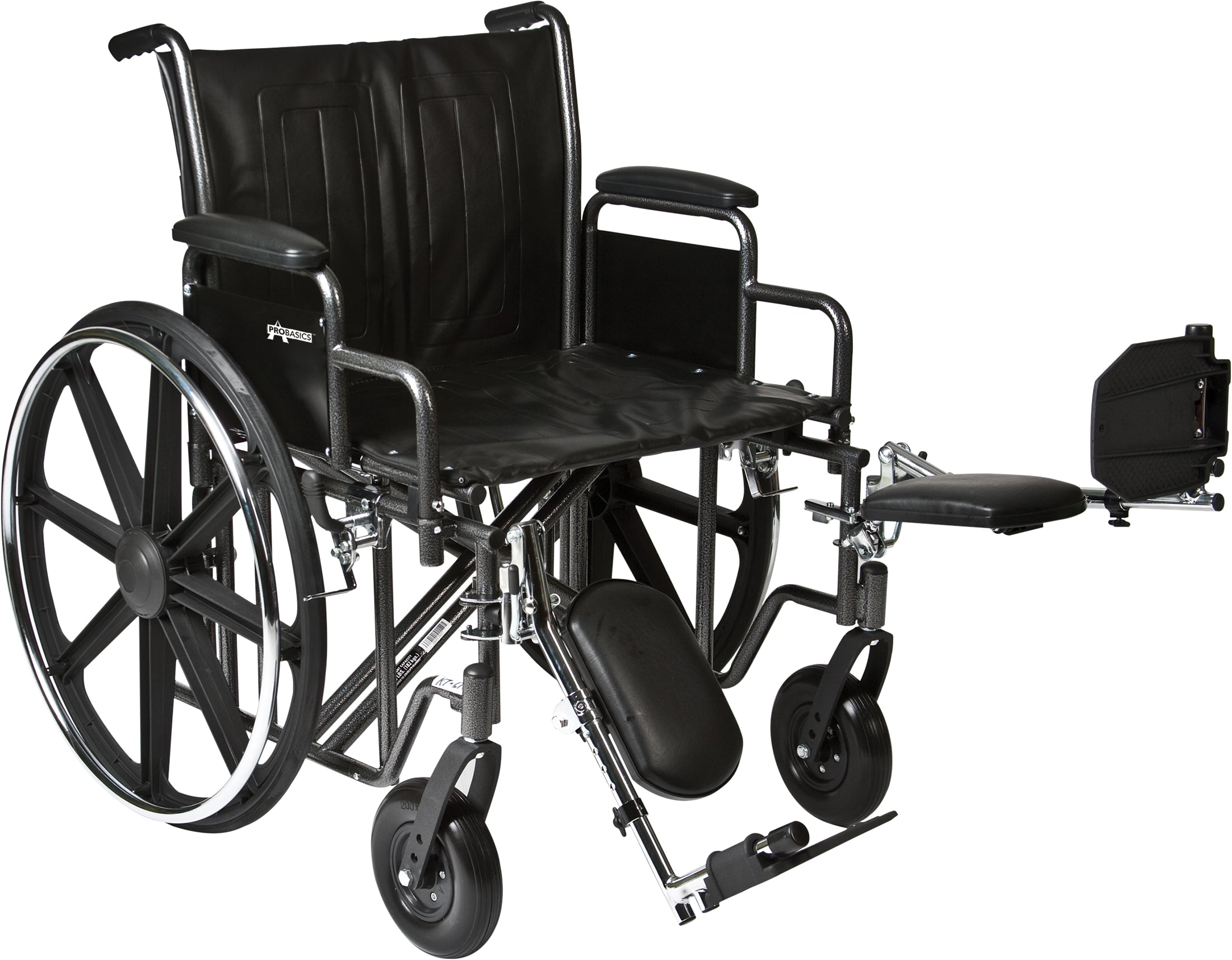 ProBasics Heavy Duty K0007 Wheelchair, 24" x 18" Seat with Legrests,