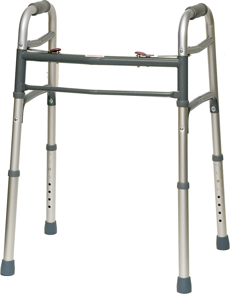 ProBasics Aluminum Two-Button Release Folding Walker Without Wheels