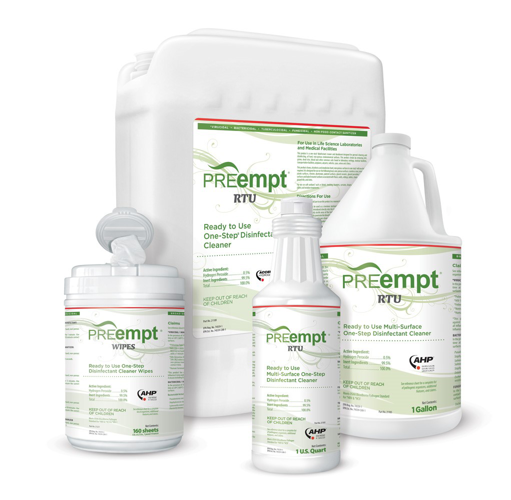 PREempt RTU Surface Disinfectant Cleaner Peroxide Based Manual Pour Liquid 32 oz. Bottle Scented NonSterile,Packaging Type- Each